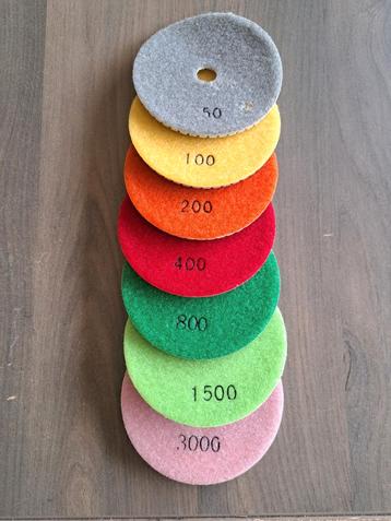 Polijstschijven voor glas, beton, snatuursteen,graniet NIEUW beschikbaar voor biedingen