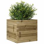 Plantenbak 50x50x45,5 cm geïmpregneerd grenenhout, Tuin, Verzenden, Minder dan 60 cm, Vierkant