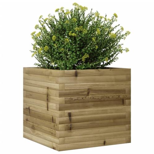 Plantenbak 50x50x45,5 cm geïmpregneerd grenenhout, Tuin en Terras, Bloembakken en Plantenbakken, Nieuw, Hout, Binnen, Balkon, Tuin