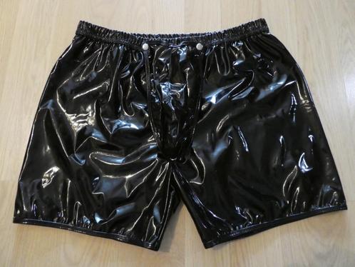 Zwarte Lak PVC Short Heren, Kleding | Heren, Ondergoed, Boxer, Zwart, Ophalen of Verzenden