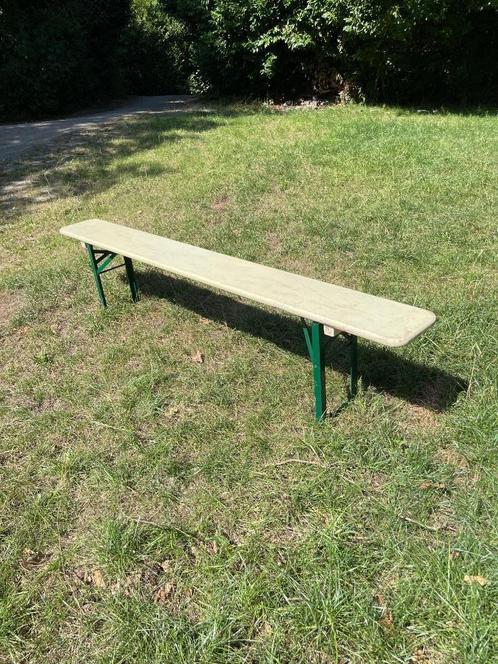 opklapbare banken ( + eventueel metalen kar op wielen), Hobby en Vrije tijd, Feestartikelen, Gebruikt, Feestartikel, Ophalen