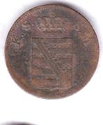 Munteenheid van Saksen: 2 Pfennige 1855 F, Ophalen of Verzenden, Duitsland, Losse munt