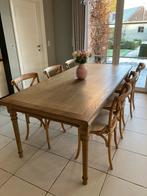 Eetkamertafel in eik, Huis en Inrichting, Tafels | Eettafels, Ophalen, 100 tot 150 cm, Eikenhout, 200 cm of meer