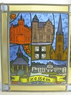 Vintage - Glasraam van de gemeente " Izegem "., Antiek en Kunst, Antiek | Glaswerk en Kristal, Ophalen of Verzenden