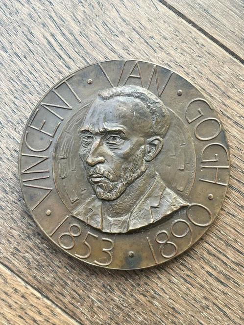Bronzen munt tbv 100e geboortejaar Vincent van Gogh, Postzegels en Munten, Penningen en Medailles, Brons, Ophalen of Verzenden
