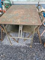tables industrielles noires 98/74/80 cm 125€, Jardin & Terrasse, Enlèvement, Utilisé