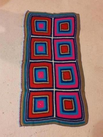 GR94 Granny kleedje fel roze blauw groen 130/70