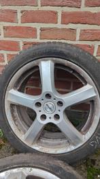 4 pneus HIVER sur jantes alliages - 215/45  R17  91H, Auto-onderdelen, Banden en Velgen, Ophalen, 17 inch, Winterbanden, Band(en)