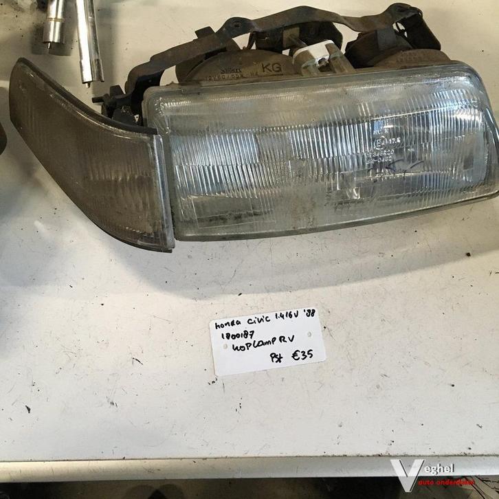Honda Civic 1988 Koplamp  Rechts, Auto-onderdelen, Verlichting, Gebruikt, Ophalen of Verzenden