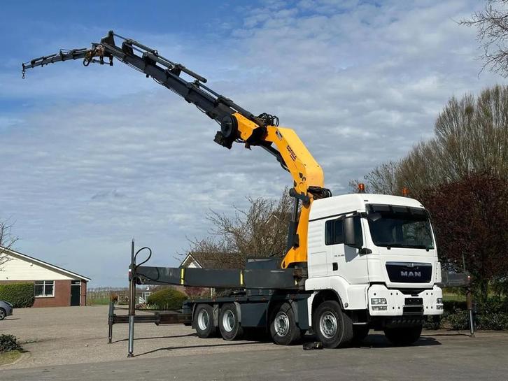 MAN TGS 35.480 8x4 COPMA 110TM CRANE/GRUE/Fly-Jib/LIER/WINDE, Auto's, Vrachtwagens, Bedrijf, ABS, Airconditioning, Centrale vergrendeling