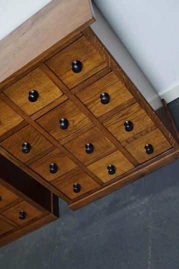 Set van vintage Franse apothekerskasten van eik, jaren 1930 beschikbaar voor biedingen
