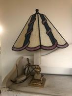 Tiffany glas-in-lood tafellamp met marmer/onyx voet, Antiek en Kunst, Ophalen