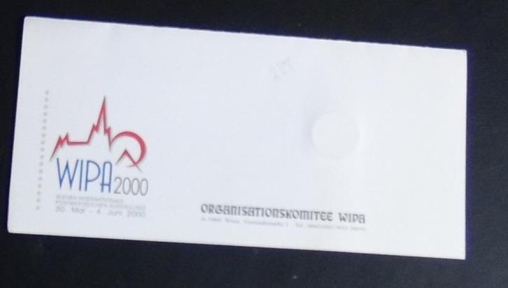 Wenskaart WIPA 1999 met munt, Postzegels en Munten, Munten | Europa | Niet-Euromunten, Losse munt, Ophalen of Verzenden