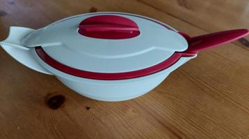 TUPPERWARE Saucière Iso Duo 400 ml blanc mûre + Cuiller 