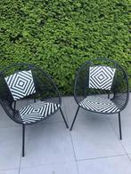 Rattan lounge tuinstoelen, Ophalen, Zo goed als nieuw
