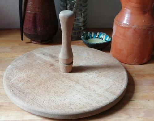antieke Franse houten snijplank, kaasplank met handvat, Antiek en Kunst, Curiosa en Brocante, Ophalen