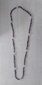 Collier mauve et blanc, Bijoux, Sacs & Beauté, Colliers, Enlèvement, Comme neuf, Violet, Synthétique