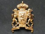 Congo belge : grande plaque à tigettes de casque colonial, Verzenden, Landmacht, Embleem of Badge