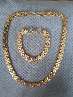 Nieuwe halsketting met armband in stainless steel, Handtassen en Accessoires, Kettingen, Ophalen of Verzenden, Nieuw, Goud