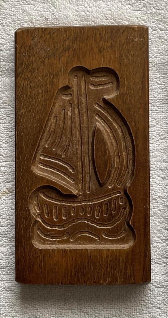 Speculaasplankje met bakvormpje van een zeilboot, Antiek en Kunst, Antiek | Keukengerei, Ophalen
