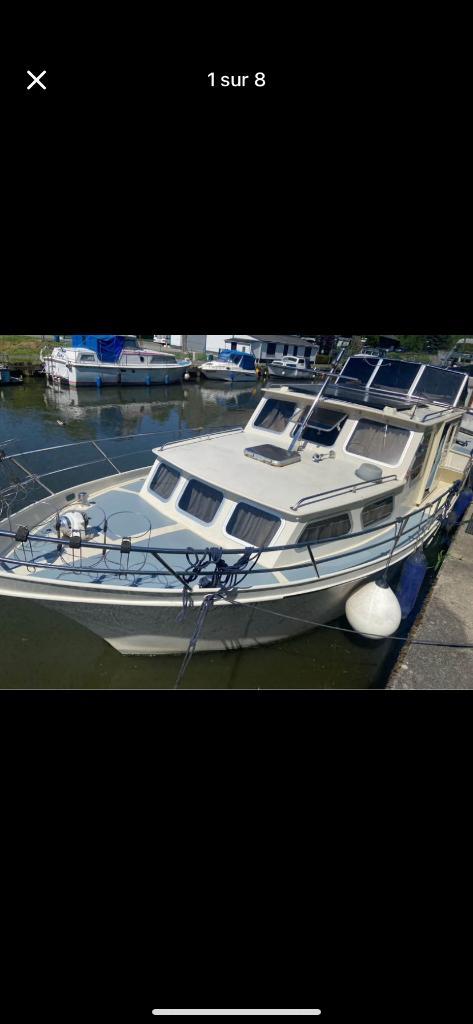 Pleziervaartuig (geen vaarbewijs vereist), Watersport en Boten, Motorboten en Motorjachten, Gebruikt, Staal, 9 tot 12 meter, Diesel