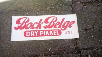 Brasserie bière ancienne affiche Bock-Belge Dry Pikkel