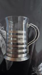 tasse en verre support métal, Maison & Meubles, Enlèvement ou Envoi, Utilisé, Verre
