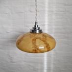 Luminaires suspendus vintage en verre opalin marbré Art-Déco, Enlèvement ou Envoi