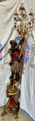 Torchiere houder in de vorm van een Moor 230cm., Antiek en Kunst, Ophalen