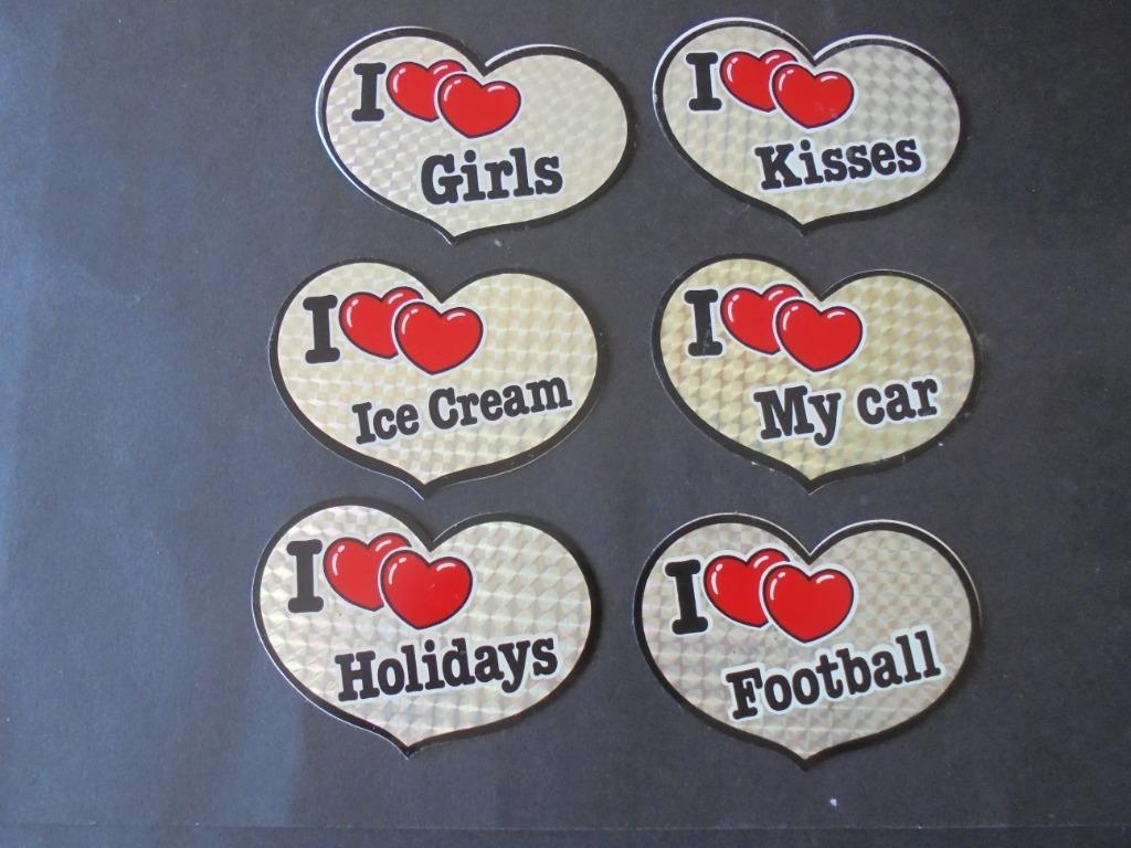 Blinkende stickers : I LOVE...., Verzenden, Nieuw, Overige typen