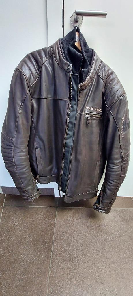 Harley Davidson lederen motor vest, Motoren, Kleding | Motorkleding, Jas | leer, Heren, Tweedehands, Ophalen