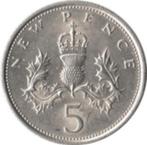 5 New Pence - Elizabeth II, 2e portrait, 1980, Royaume-Uni, Timbres & Monnaies, Enlèvement ou Envoi, Monnaie en vrac, Autres pays