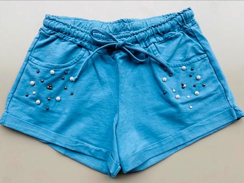 Perles bleues courtes 152-158, Enfants & Bébés, Vêtements enfant | Taille 158, Comme neuf, Fille, Pantalon, Enlèvement ou Envoi