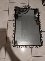 Mooie versierde antieke spiegel gietijzer, Ophalen, Rechthoekig, Minder dan 50 cm, Minder dan 100 cm