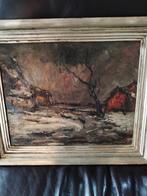 Hameau en hiver, Antiek en Kunst, Ophalen of Verzenden