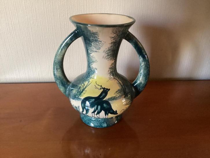 Jachttafereel met herten., Antiek en Kunst, Antiek | Vazen, Ophalen