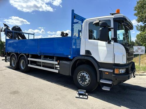 Scania P410 6x4 PRITSCHE + KRAN HIAB 166 ES-4 - RETARDER - R, Auto's, Vrachtwagens, Bedrijf, Te koop, ABS, Elektrische ramen, Radio