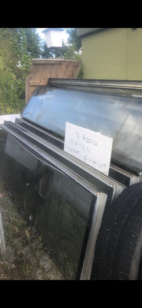 Ramen, Doe-het-zelf en Bouw, Glas en Ramen, Gebruikt, Overige typen, Minder dan 80 cm, 160 cm of meer, Dubbelglas, Ophalen