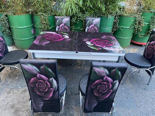 Nieuwe Eettafel met 6 Stoelen - Gratis Bezorging, Tuin en Terras, Tuinmeubel-accessoires, Nieuw, Verzenden