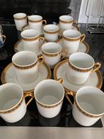 12 tasses et sous tasses porcelaine Limoge, Antiquités & Art