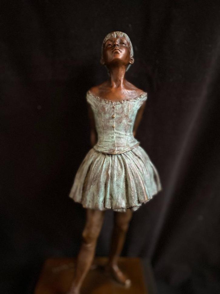 Bronzen ballerina Degas subtiel gekleurd 40cm!! zuiver brons, Antiek en Kunst, Kunst | Beelden en Houtsnijwerken, Ophalen of Verzenden