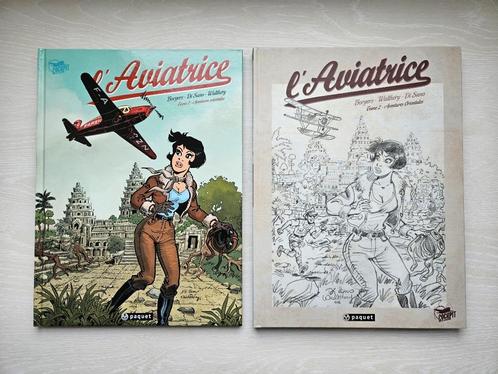 L'Aviatrice T2 color + TL B/W Gelimiteerde editie van 999 ex, Boeken, Stripverhalen, Gelezen, Meerdere stripboeken, Verzenden