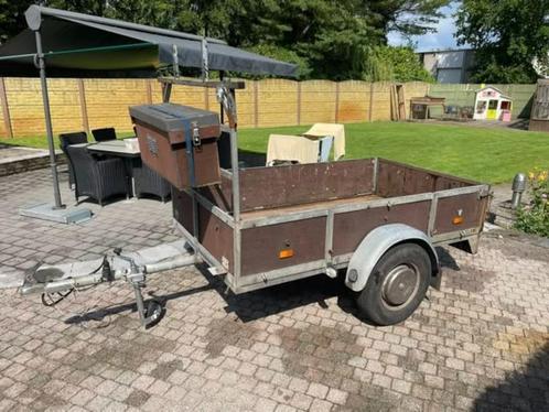 aanhanger  torsi as 750 kg met trespa vloer., Auto diversen, Aanhangers en Bagagewagens, Gebruikt, Ophalen