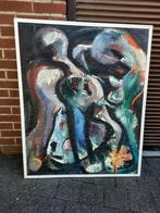 Prachtig groot schilderij Van Houtvin Karel (Carlo) jaren 70, Antiek en Kunst, Ophalen