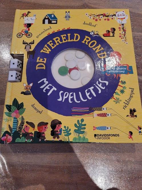 Boek / spel - De wereld rond met spelletjes, Kinderen en Baby's, Speelgoed | Educatief en Creatief, Zo goed als nieuw, Puzzelen