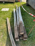 7 betonnen palen, 5 korte palen en enkele betonplaten, Tuin en Terras, Ophalen, Zo goed als nieuw, Palen