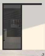 STEELLOOK SCHUIFDEUR MERK ANYWAY, 215 cm of meer, Schuifdeur, 80 tot 100 cm, Glas