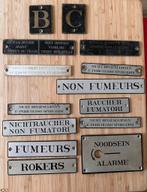 Aluminium plaatjes  treincoupés NMBS, Verzamelen, Spoorwegen en Tram, Ophalen of Verzenden, Gebruikt, Trein