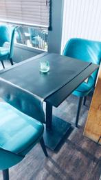 Zwarte tafels per 2 personen of per 4 personen + ronde tafel, Huis en Inrichting, Tafels | Eettafels, Gebruikt, Ophalen