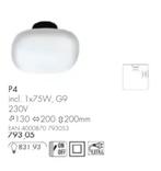 Paulmann P4 - design wand/plafondlamp - gesatineerd glas, Ophalen, Nieuw, Glas, Led